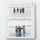 クリスチャンダブルバプテスマ海ブルー フォトプラーク (正面)