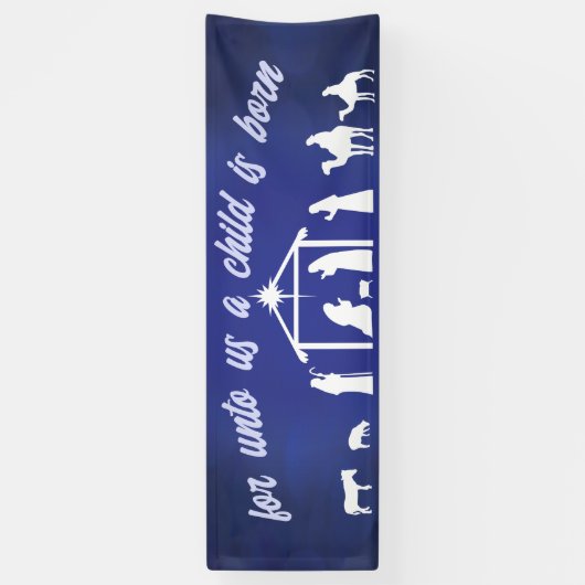 クリスチャンチャーチクリスマス出生 横断幕 (縦)