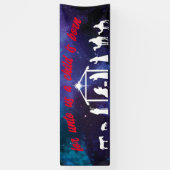 クリスチャンチャーチベビーイエズクリスマス出生 横断幕 (縦)