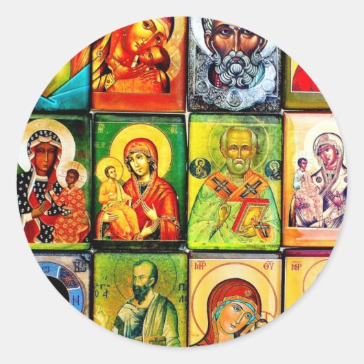 クリスチャンテーマ宗教的ステッカー ラウンドシール (正面)