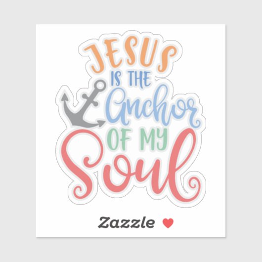 クリスチャンデザインイエスは私の魂のいかりである シール (シート)