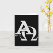 クリスチャンデザイン – アルファとオメガギリシャ文字 カード (黄色い花)