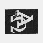 クリスチャンデザイン – アルファとオメガギリシャ文字 フリースブランケット (正面(横))