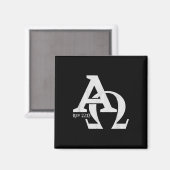 クリスチャンデザイン – アルファとオメガギリシャ文字 マグネット (正面/裏面)