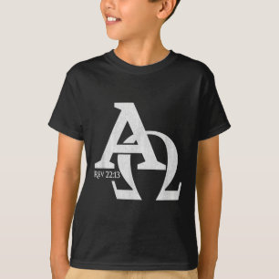クリスチャンデザイン – アルファとオメガギリシャ文字 Tシャツ