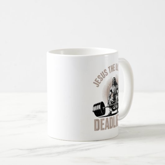 クリスチャントレーニングジムイエス背中のデッドリフター コーヒーマグカップ (正面右)