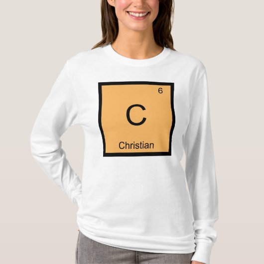 クリスチャンネーム 化学元素 周期表 Tシャツ (正面)