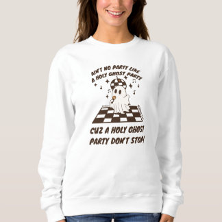 クリスチャンハロウィーンかわいい聖幽霊スウェットシャツ スウェットシャツ