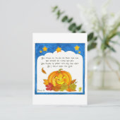 クリスチャンハロウィーンのカボチャのちょうちんカボチャ ポストカード (スタンド正面)