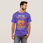 クリスチャンハロウィーンイエスキリストのトリックまたは治療Ch Tシャツ (正面フル)