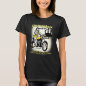 クリスチャンバイクもしくは自転車に乗る人I乗るイエズレーシングモーターサイクルリッド Tシャツ (正面)