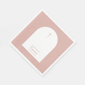 クリスチャンバプテスマ《キリスト教》洗礼式や命名式ガールピンクアーチ スタンダードランチョンナプキン (角)