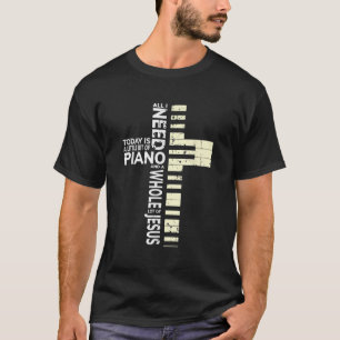 クリスチャンバンドシャツミュージシャンロックミュージックピアノティー Tシャツ