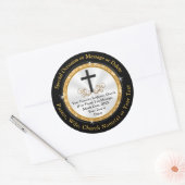 クリスチャンパーソナライズされたの大事な行事へのスティッカー ラウンドシール (封筒)