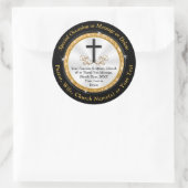 クリスチャンパーソナライズされたの大事な行事へのスティッカー ラウンドシール (バッグ)