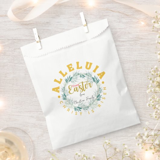 クリスチャンパーソナライズされたイースター フェイバーバッグ (クリップ留めされた状態)