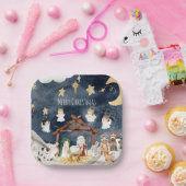クリスチャンパーソナライズされたクリスマスキッズ出生 ペーパープレート (パーティー)