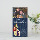 クリスチャンパーソナライズされたクリスマスフォトカード シーズンカード (スタンド正面)