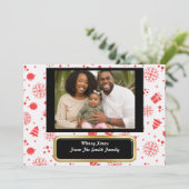 クリスチャンパーソナライズされたクリスマスラブカード シーズンカード (スタンド正面)