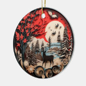 クリスチャンパーソナライズされたス素朴 セラミックオーナメント (左)