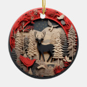 クリスチャンパーソナライズされたス素朴 セラミックオーナメント (正面)