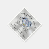 クリスチャンパーソナライズされたダイヤモンド周年記念ナプキンス スタンダードカクテルナプキン (角)