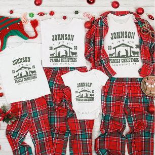 クリスチャンパーソナライズされた出生ファミリークリスマス Tシャツ