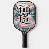 クリスチャンパーソナライズされた女性への恐怖に対する信仰 ピックルボールラケット (正面)