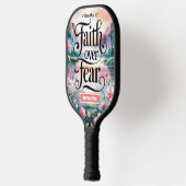 クリスチャンパーソナライズされた女性への恐怖に対する信仰 ピックルボールラケット (左)