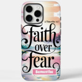 クリスチャンパーソナライズされた女性への恐怖に対する信仰 Case-Mate iPhoneケース (裏面)
