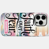 クリスチャンパーソナライズされた女性への恐怖に対する信仰 Case-Mate iPhoneケース (裏面 (横))