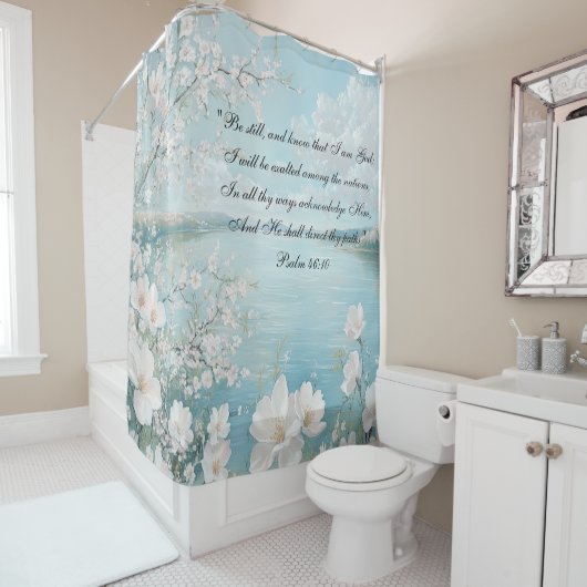 クリスチャンパーソナライズされた聖なる書物、 経典ヴィンテージ シャワーカーテン (インサイチュ)