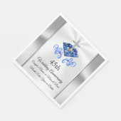 クリスチャンパーソナライズされた45周年記念アイディア スタンダードランチョンナプキン (角)