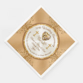 クリスチャンパーソナライズされた50周年記念ナプキンス (コーナー)