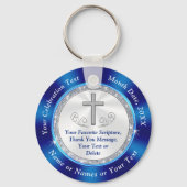 クリスチャンパーソナライズされた、教会の好意、バルクまたは1つ キーホルダー (正面)