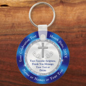 クリスチャンパーソナライズされた、教会の好意、バルクまたは1つ キーホルダー (正面)