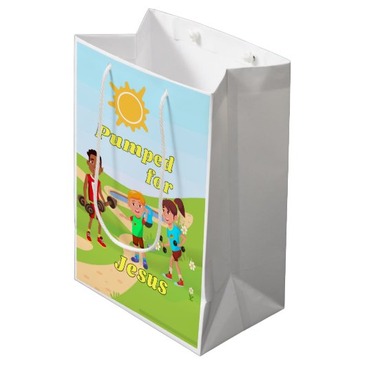 クリスチャンパーティー食器テーマ抱き枕 ミディアムペーパーバッグ (正面アングル)