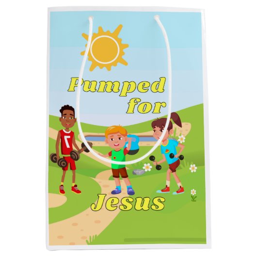 クリスチャンパーティー食器テーマ抱き枕 ミディアムペーパーバッグ (正面)