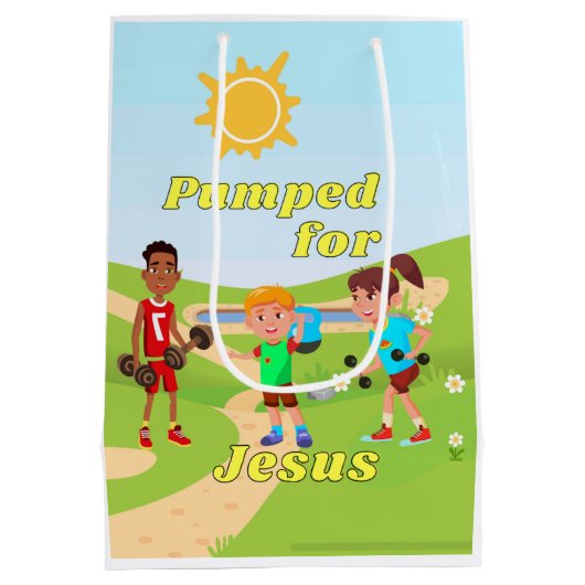 クリスチャンパーティー食器テーマ抱き枕 ミディアムペーパーバッグ (裏面)