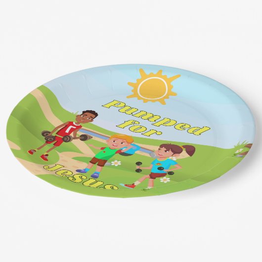 クリスチャンパーティー食器テーマ紙プレート ペーパープレート (アングル)