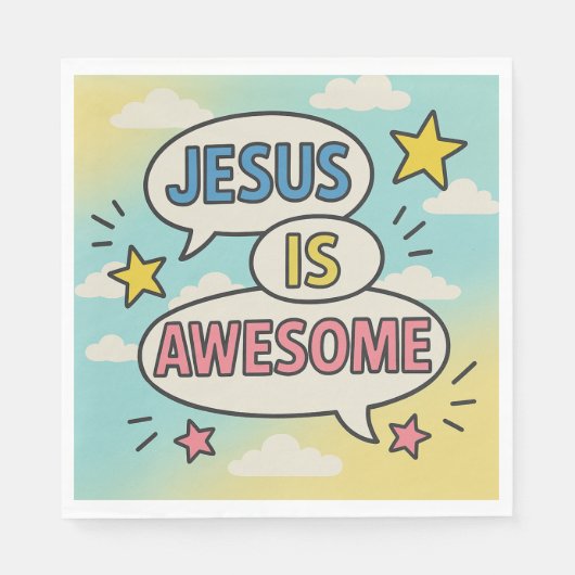 クリスチャンパーティー食器テーマ スタンダードランチョンナプキン (正面)