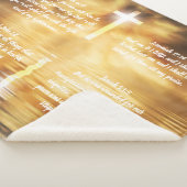 クリスチャンヒーリング祈りの言葉ショールラップブランケット シェルパブランケット (3/4)