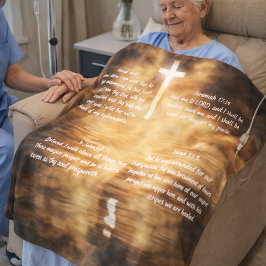 クリスチャンヒーリング祈りの言葉ショールラップブランケット シェルパブランケット