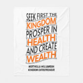 クリスチャンビジネスキングダム起業家 フリースブランケット (正面)