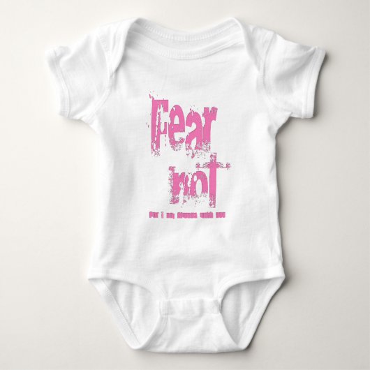 クリスチャンピンクではないグランジ恐怖 ベビーボディスーツ (正面)