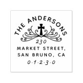 クリスチャンファミリー名&差出人住所 セルフインキングスタンプ (デザイン)