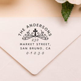 クリスチャンファミリー名&差出人住所 セルフインキングスタンプ