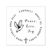 クリスチャンファミリー差出人住所平和ラブジョイ セルフインキングスタンプ (デザイン)