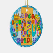 クリスチャンファンキーイエズブルーオーナメント セラミックオーナメント (右)