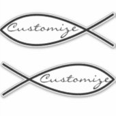 クリスチャンフィッシュシンボルIchthys Thunder_Cove シール (正面)